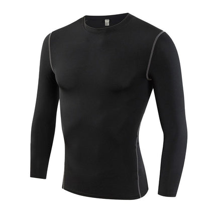 Sports Bodysuit Men's Long-Sleeved Elastic Quick-Drying Basketball Training Base Layer Autum New Running Fitness Clothing Top