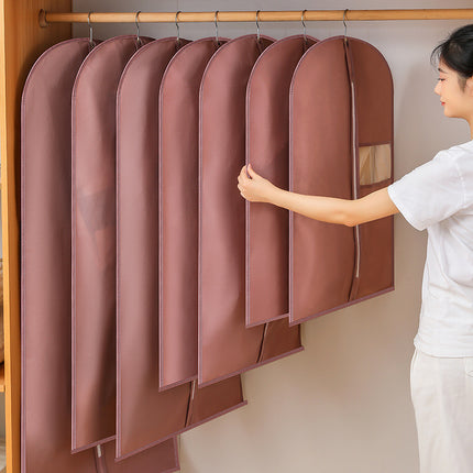 Clothes Dust Cover Household Clothes Coat Non-woven Clothes Cover Storage Clothes Dust Cover Hanging Pocket Manufacturers