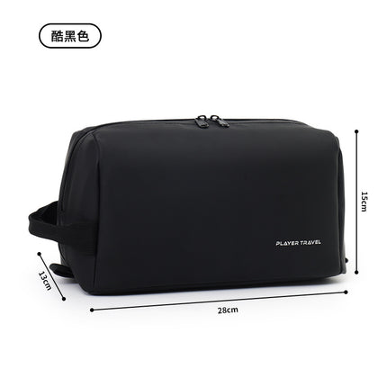 Leather Swimming Storage Bag Wet and Dry Separate Bag Men's Waterproof Portable Double-Layer Handbag Storage Bag Swimming Equipment