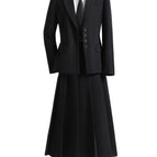 8136 black suit + skirt / S
