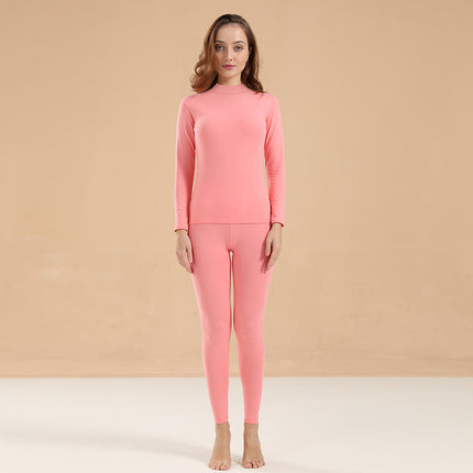 Autumn and Winter Women's Pure Cotton Thin Thermal Underwear Set 2025 New Autumn and Winter Mid-Neck Full Cotton Base Layer Thermal Sweater
