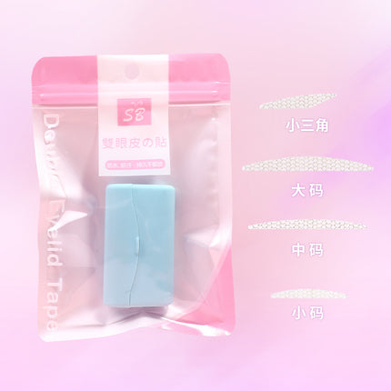 Shu Xiuyan New Flip Cover Four Small Grace Pattern Double Eyelid Sticker Self-adhesive Non-marking Invisible Beauty Sticker with Fork for Women