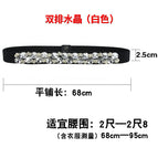 Double row Crystal White 70cm