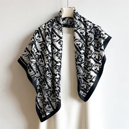 70 Silk Scarf Square Scarf High-end Korean Style Fashion All-match Professional Silk Small Scarf Retro Printed Silk Scarf for Women