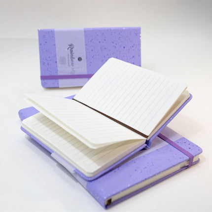 A5 flash hard leather book A6 strap notepad student portable small book thickened inner page non-permeable ink leather book
