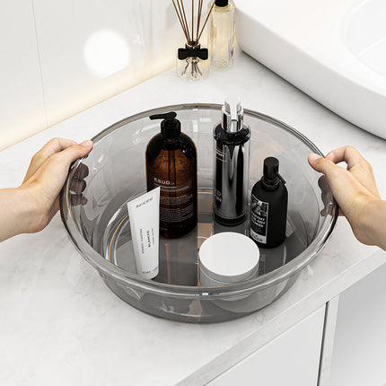 Washbasin Household Thickened Plastic Transparent Large Size Laundry Basin Student Dormitory Foot Basin Baby Small Basin