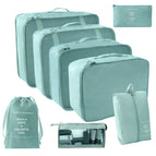 South Korea blue cosmetic bag eight-piece 
