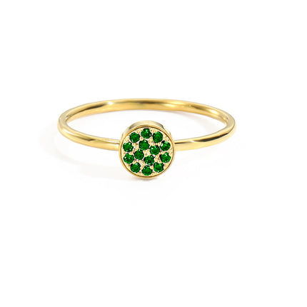 Cross-border foreign trade new stainless steel diamond ring Women's Light luxury December birthday stone ring gift wholesale