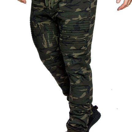 2022 Men's Casual Sports Pants European and American Foreign Trade Hip Hop Striped Design Camouflage Sports Fitness Trousers for Men