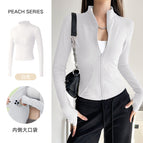 White - waist slimming + built-in pockets / S