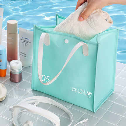 Cross-border Hot Jelly Series Cosmetic Bag PVC Waterproof Storage Bag Cosmetic Bag Simple Solid Color Toiletry Bag Portable
