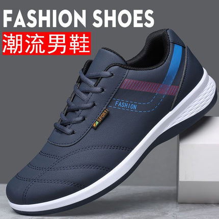 Autumn Men's Shoes Leather Casual Shoes Men's Breathable Deodorant Board Shoes Korean Travel Shoes All-match Sports Shoes Men's Shoes