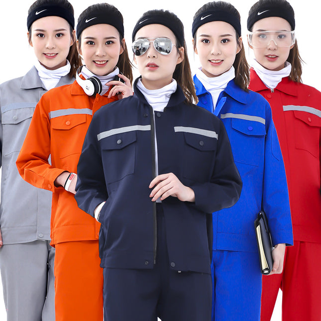 Spring, Autumn and Winter Seasons Long-sleeved Work Clothes suit Dirt-resistant Wear-resistant Work Clothes Factory Clothes Auto Repair Work Clothes Labor Insurance Clothes