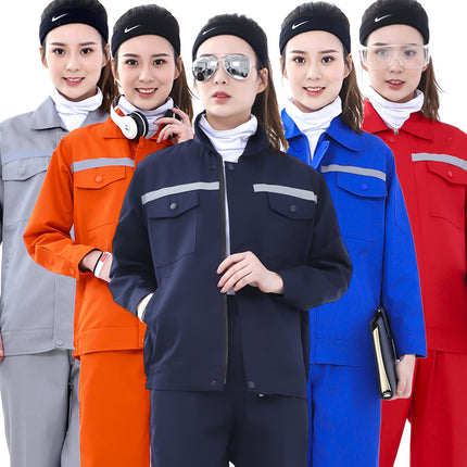 Spring, Autumn and Winter Seasons Long-sleeved Work Clothes suit Dirt-resistant Wear-resistant Work Clothes Factory Clothes Auto Repair Work Clothes Labor Insurance Clothes