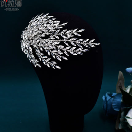 Youlapan Foreign Trade Bridal Hair Comb with Marquise Rhinestones Hair Accessory for Wedding Dress Updo Side Comb Hp613