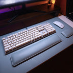 (light blue + gray) table mat 40x80 + wrist pad set