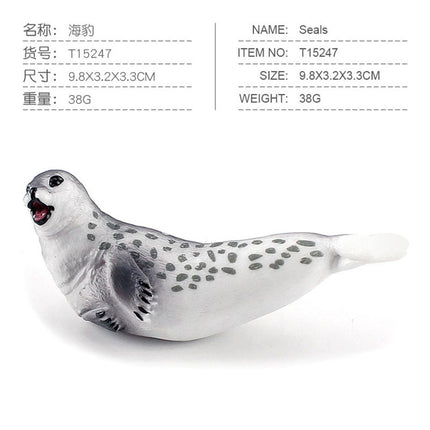 Simulation of marine animal model suit 10 solid seal sea lion walrus static ornaments hand toys
