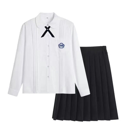 Taiwan Attached High School Uniform Summer Shirt suit jk Uniform Female Senior high school Students College Style Games Graduation Class Uniform