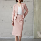 Pink suit + skirt / S
