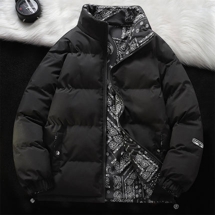 Men's Double-sided Cotton-padded Clothes 2024 Autumn and Winter Men's Cotton-padded Coat Casual Jacket Men's Thickened Warm Couple's Bread Clothes