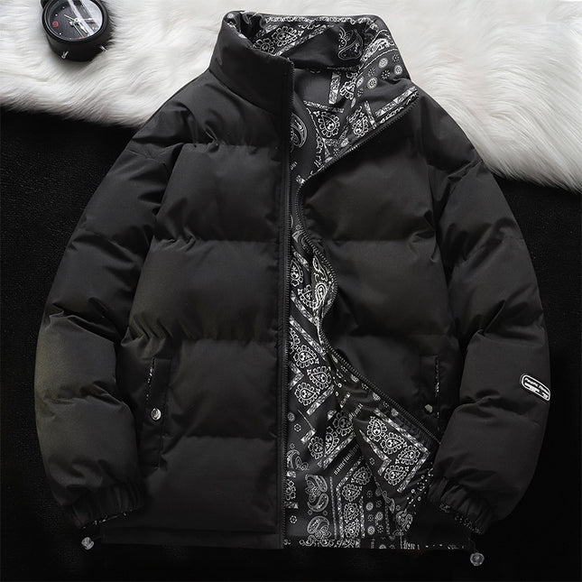 Men's Double-sided Cotton-padded Clothes 2024 Autumn and Winter Men's Cotton-padded Coat Casual Jacket Men's Thickened Warm Couple's Bread Clothes