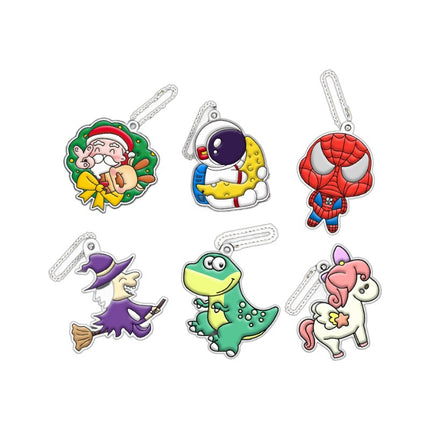 DIY children's crystal plastic painting suit graffiti free plastic painting window pendant keychain sun catcher toy