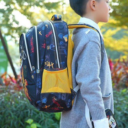 Schoolbag Primary School Students Grade One, Two and Three Boys and Girls Children Super Light Ridge Bag Backpack for 6-12 Years
