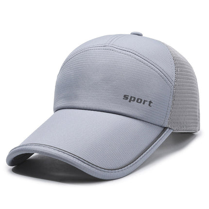 Summer new outdoor extended eaves quick-drying baseball cap men's and women's sunshade sunscreen cap breathable net cap casual cap