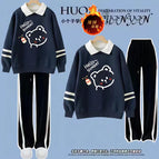navy blue 233 sports pants (fleece-lined thickening) / XS