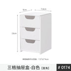 Three-compartment drawer box-white