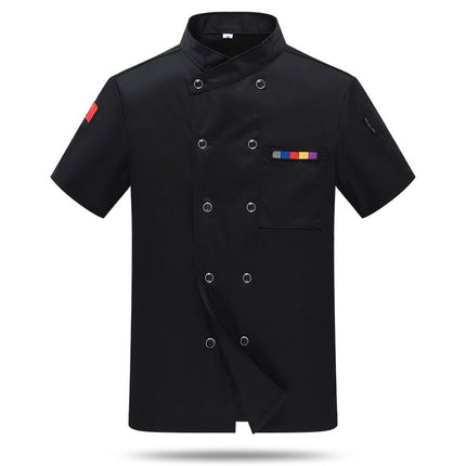 Chef Work Clothes Short-Sleeved Wholesale Men's Kitchen Hotel Catering Foreign Trade Restaurant Printable Embroidered Chef Uniform Long-Sleeved Suit