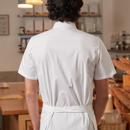 Chef Yibang Chef Work Clothes Short-Sleeved Men's Summer High-End New Catering Hotel Baking Cake Kitchen Chef Clothes