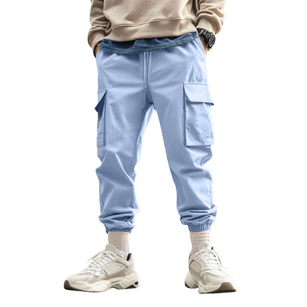 Cross-Border Amazon Spring and Autumn American Outdoor Multi-Pocket Overalls Men's Loose Trendy Sports and Leisure Leggings
