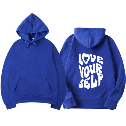 2023 New Autumn and Winter Casual Sports Hoodies Southeast Asia Cross-Border Export Women's Letter Print Hooded Sweatshirt