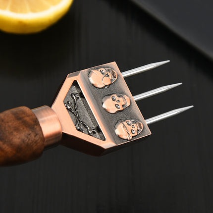 Stainless Steel Ice Chisel Three-Pronged Ice Cone Bar Ice Crushing Tool Ice Ball Ice Cutting Skull Three-Pronged Halberd Cone Head