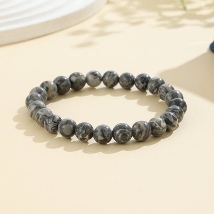 European and American Cross-Border Hot-Selling Popular Jewelry 8mm Natural Stone Bracelet Amethyst Tiger Eye Stone Agate Bracelet Jewelry