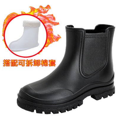 Cross-border women's new water shoes plastic waterproof shoes outdoor work rain shoes light non-slip rubber shoes kitchen overshoes