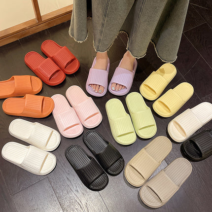 2024 Summer Simple Slip-On Slippers for Women and Couples at Home and Outside, Soft-Soled Non-Slip Home Bathroom Eva Slippers