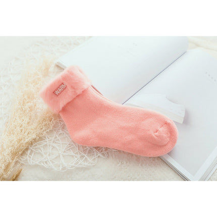Women's Slippers Socks Winter Home Socks Brushed Plush Socks Warm Socks Warm Confinement Ski Socks Sailor Sleeping Socks