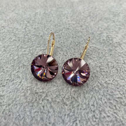 Austrian Crystal Earrings Women's Elegant South Korea Personalized All-match Simple Ear Stud Ear Stud Elegant Skinny Fashion New Style