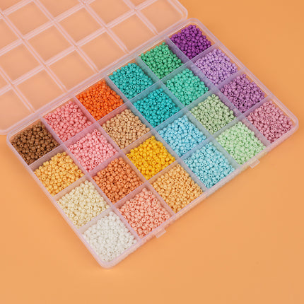 Amazon 3mm Glass Rice Bead Set DIY Handmade Jewelry Necklace Bracelet Earrings Accessories Set with Elastic Cord