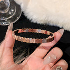 Fish scale flash bracelet [rose gold]-titanium steel