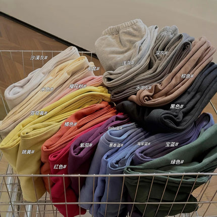 Popular Spring New Dopamine Color Sweatpants Solid Color Versatile Casual Slimming Terry Women's Sports Pants