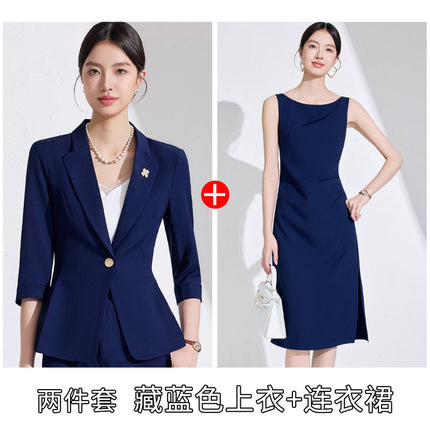 Business Dress suit Women 2025 New Spring and Summer Small Suit Jacket Dress Temperament Work Clothes Suit Skirt dress