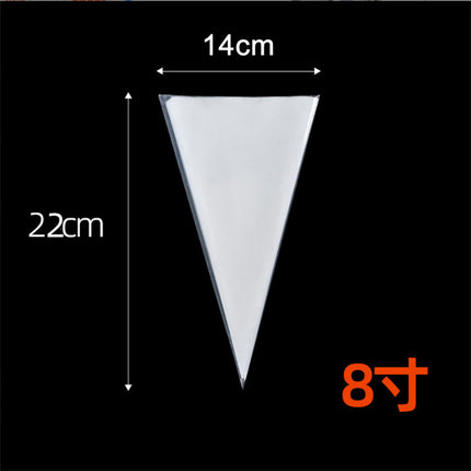 Explosion-Proof High-Pressure Disposable Piping Bag Thickeneded Transparent Spot Plastic Ldpe Environmentally Friendly Triangle Bag 50 Pieces Small Size