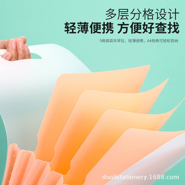 Portable organ bag transparent folder a4 large capacity student examination paper storage bag bill file classification storage bag