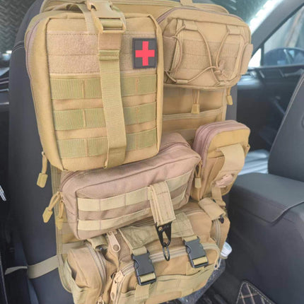 Cross-border car back seat tactical storage bag car multi-functional large-capacity combination storage suspension bag