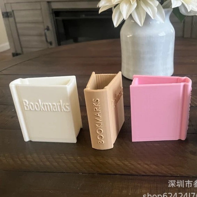 Cross-Border New Product Book Shaped Bookmark Holder 3D Printed Mini Bookshelf Bookmark Holder