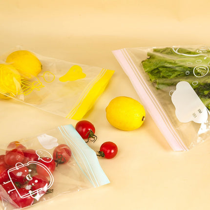 Carefully Selected Ready-Made Standing Double-Ribbed Fresh-Keeping Bags, Food-Grade Sealed Household Packaging Bags, Thickened Color Lip Ziplock Bags