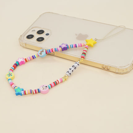 Factory direct supply handmade beaded mobile phone lanyard bluetooth speaker lanyard flashlight fan selfie stick U disk sling